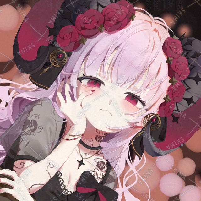 ツノっ子冷たい目のゴスロリ少女の商品画像