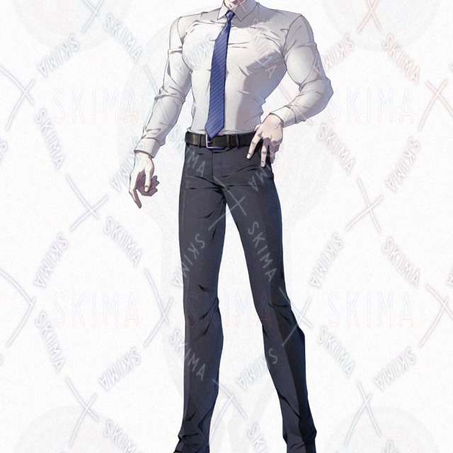 Image 8 of Gray-Haired Suited Man Pack: 7 Expressions, Vest, Jacket, Glasses