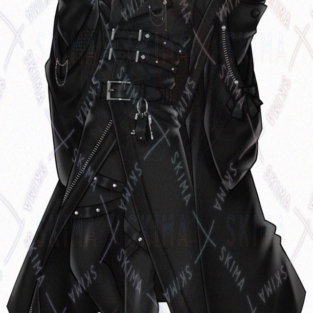 Image 2 of Standing Illustration + Mini Character: Boy with Black and White Hair — 7 Expressions