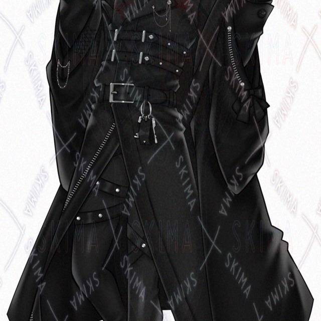 Image 8 of Standing Illustration + Mini Character: Boy with Black and White Hair — 7 Expressions