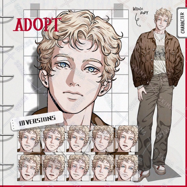 【表情10種】バイク好きそうな男性の商品画像