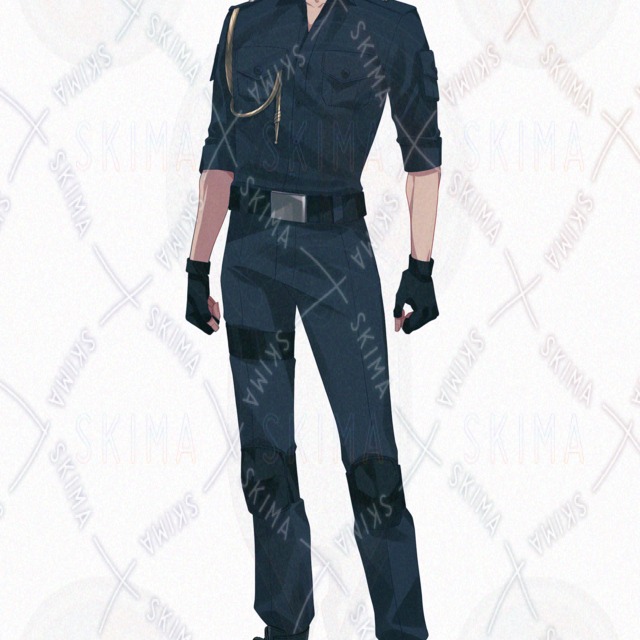 Image 6 of 7 Expressions Blue-Haired Man