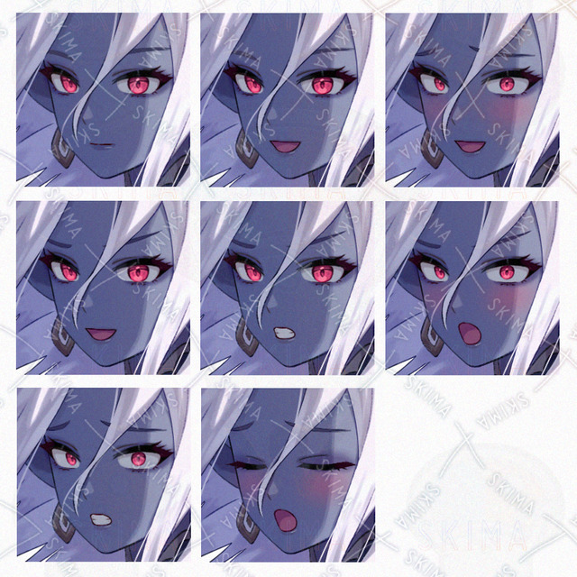 다크 엘프 (표정 8종 + 배경 변형) 상품 이미지 2번째