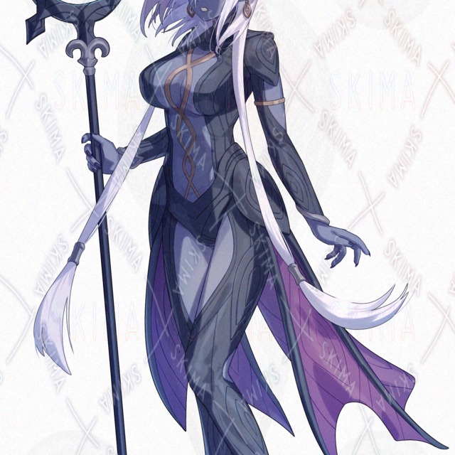 다크 엘프 (표정 8종 + 배경 변형) 상품 이미지 8번째