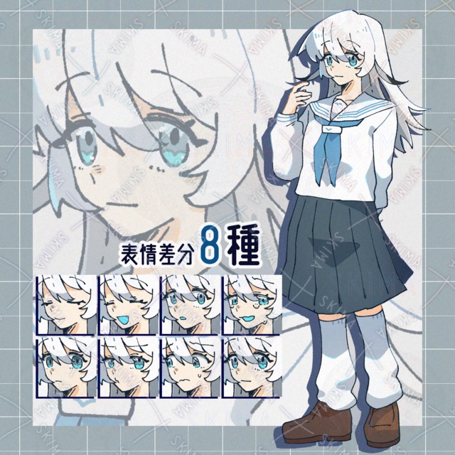 Image of 8 High School Girl Expressions