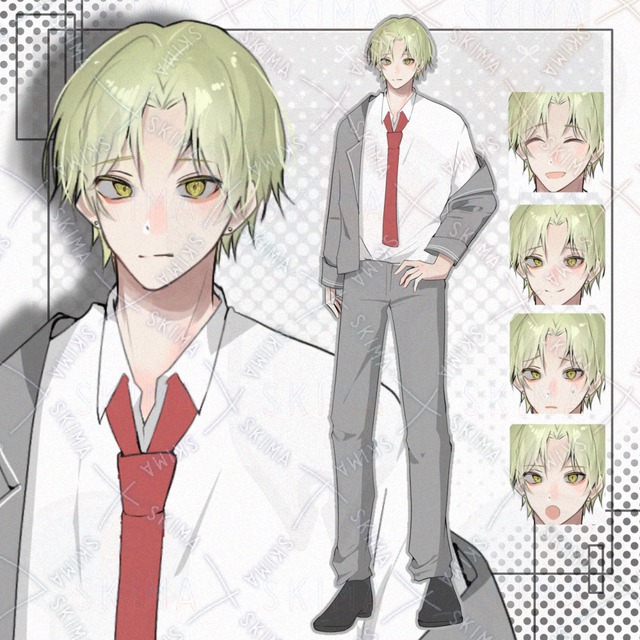 금발 남성 캐릭터 일러스트 상품 이미지