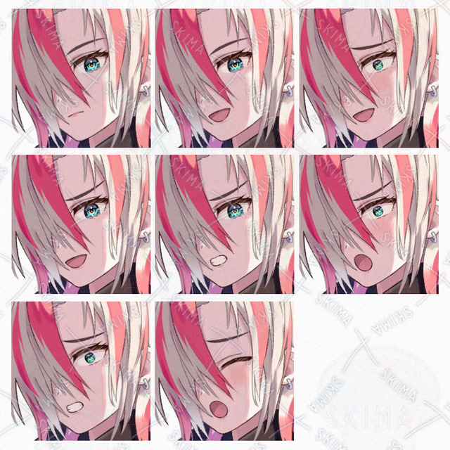 도검 사이버 메쉬 (표정 8종 + 배경) 상품 이미지 2번째