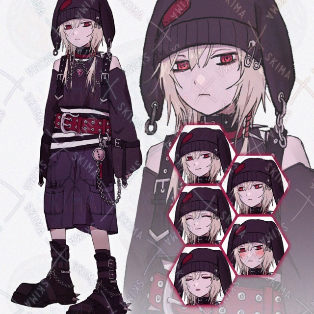 Punk Black Rabbit Pack (6 Expressions) 的商品圖片