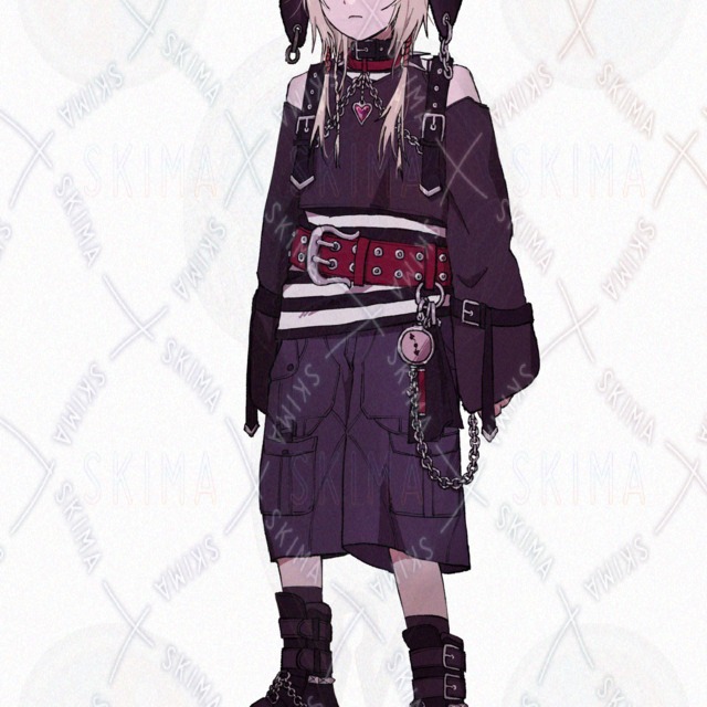 Punk Black Rabbit Pack (6 Expressions) 的商品圖片第 2 張