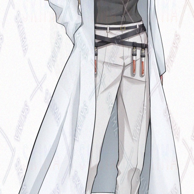 白衣の女性立ち絵　表情8種の商品画像5枚目