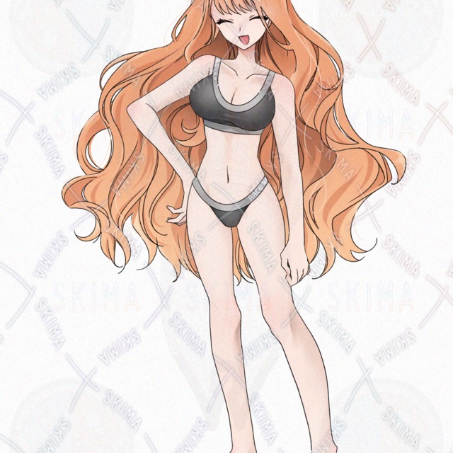 Sporty Orange-Haired Athlete Digital Art Print 的商品圖片第 10 張