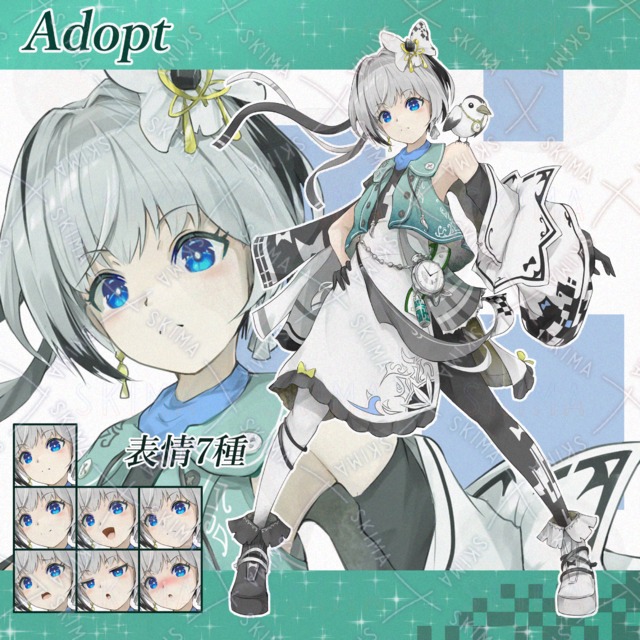 Image of Adopt Female Character Art [7 Expression Variations]
