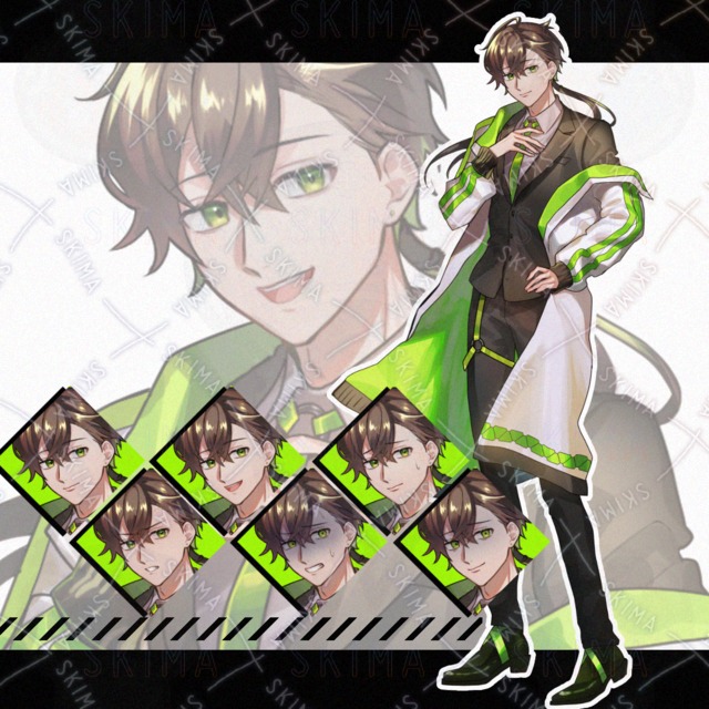 Image of Men in Suits – 6 Expression Variations