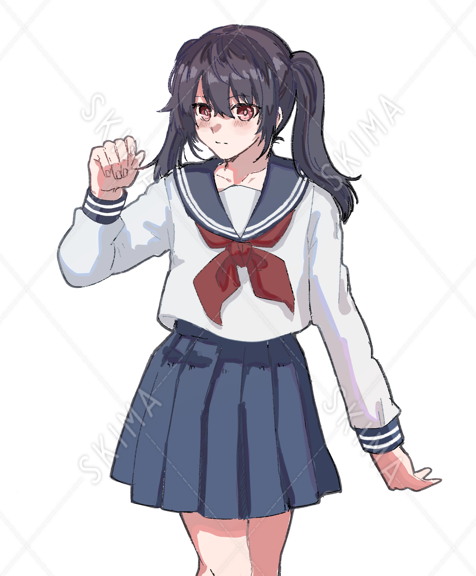 ツインテール 制服 女の子 立ち絵 スキマ スキルのオーダーメイドマーケット Skima