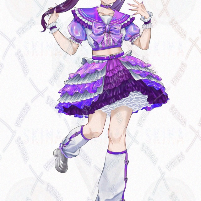 Image 4 of Idol in Purple Outfit (Uniform Included)