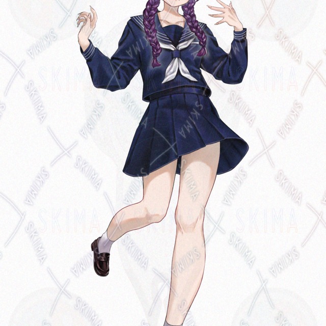 Image 9 of Idol in Purple Outfit (Uniform Included)