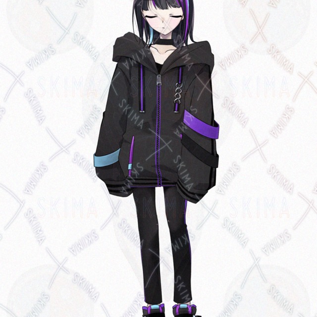 Black and Purple Hoodie Kid Digital Art Print 的商品圖片第 4 張