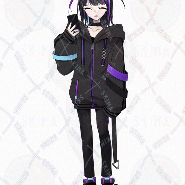 Black and Purple Hoodie Kid Digital Art Print 的商品圖片第 10 張
