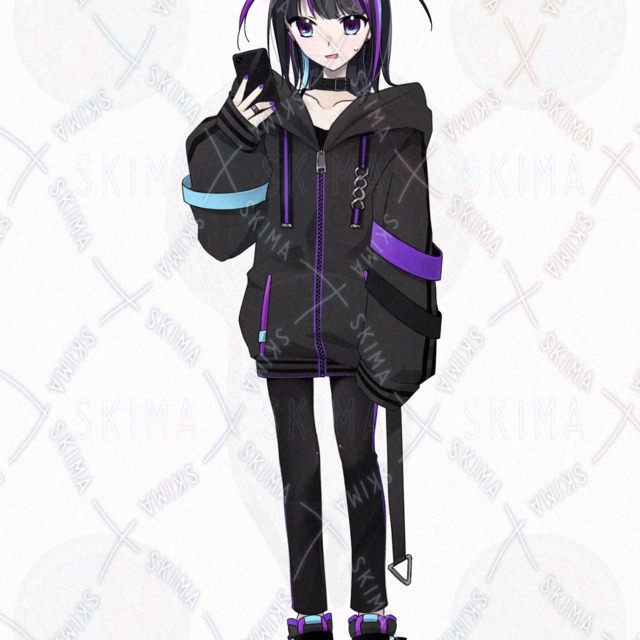 Black and Purple Hoodie Kid Digital Art Print 的商品圖片第 11 張