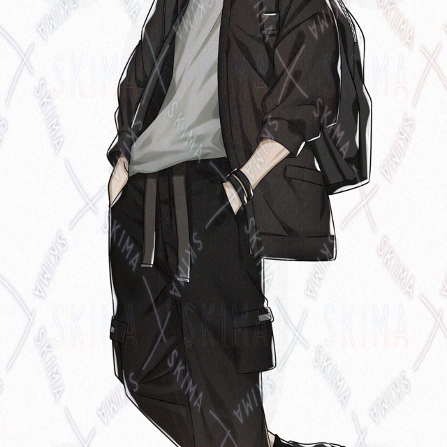 Image 9 of Golden Week Sale: Brown-Haired Male Backpack Character Art