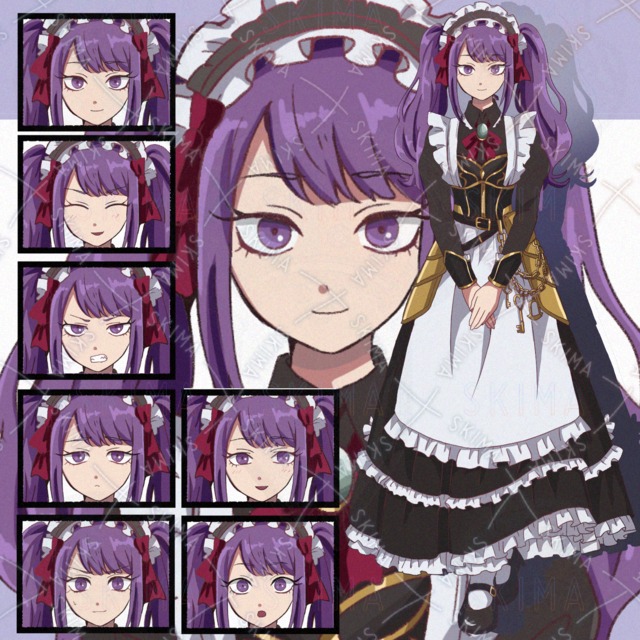 Image of Battle Maid Girl – 7 Expression Variations
