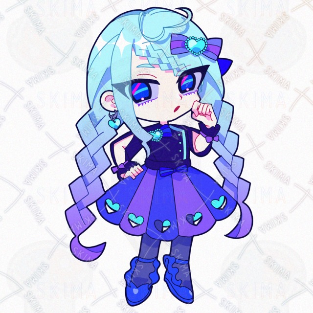 ｜adopt06｜青とハートの女の子の商品画像2枚目