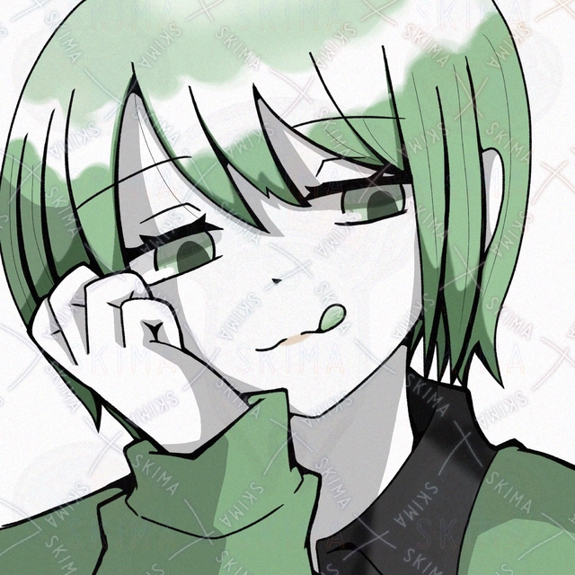 単色カラーガール　(緑)