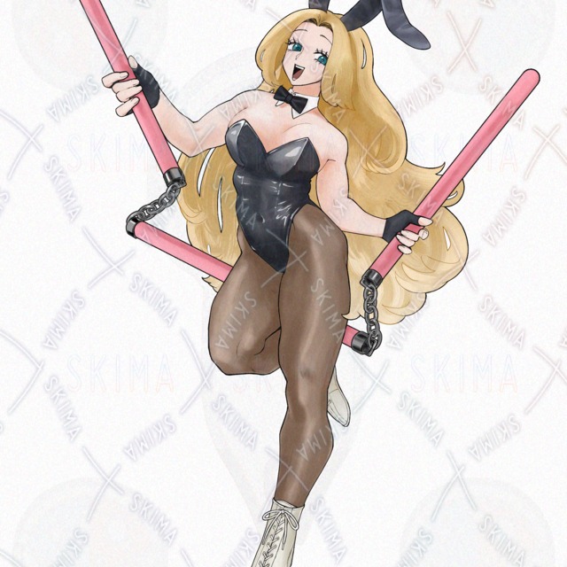 Image 2 of Bunny Suit Woman – 5 Facial Expressions + 2 Prop Variations