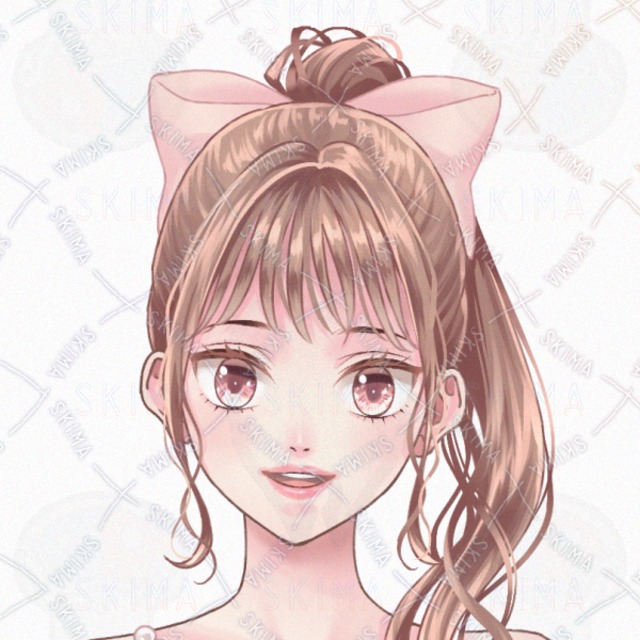 Image 8 of Ponytail Female Character Pack (5 Expressions + Bonus Icons)