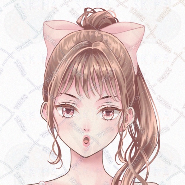Image 9 of Ponytail Female Character Pack (5 Expressions + Bonus Icons)
