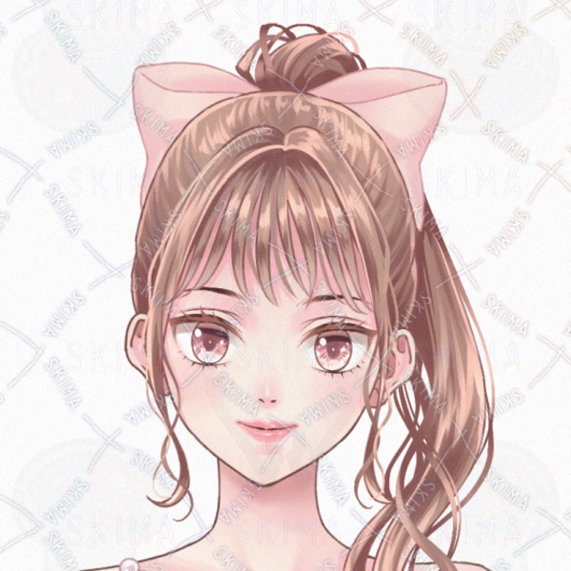 Image 7 of Ponytail Female Character Pack (5 Expressions + Bonus Icons)