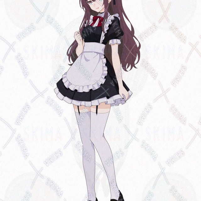 【opt】メイドの女の子 立ち絵イラスト 表情8種の商品画像8枚目