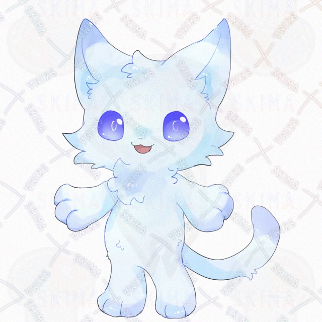 Image 3 of Light Blue Cat – 9 Expressions