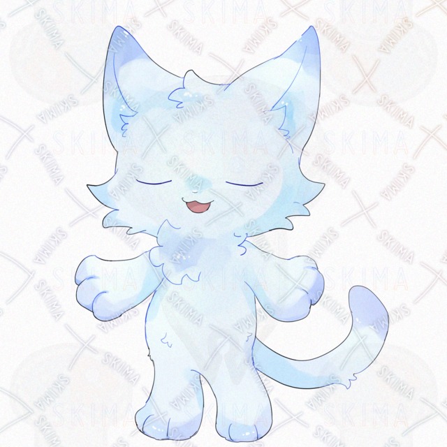 Image 10 of Light Blue Cat – 9 Expressions
