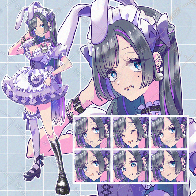 メイドウサ耳パンクお姉さん表情差分６種