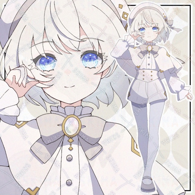 【表情9種】中性的なケープの子【adopt】