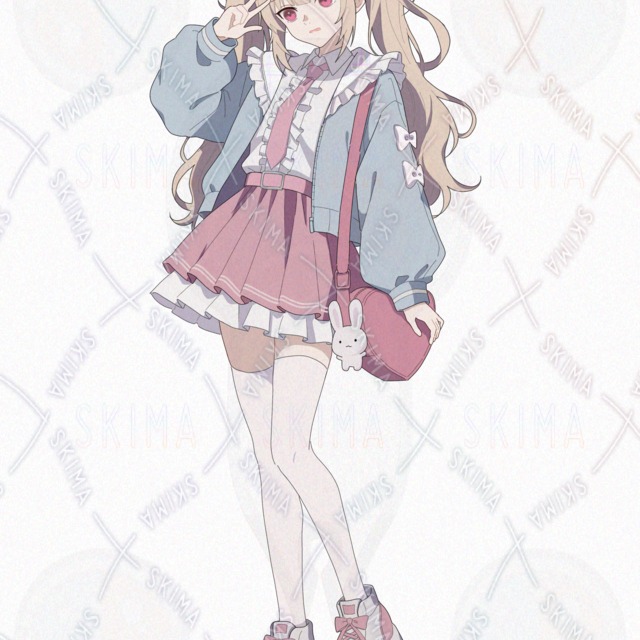 【opt】ツインテールの女の子 立ち絵イラスト 表情7種の商品画像4枚目