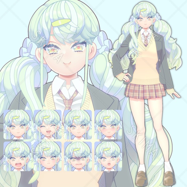 女子高生【表情9種類】