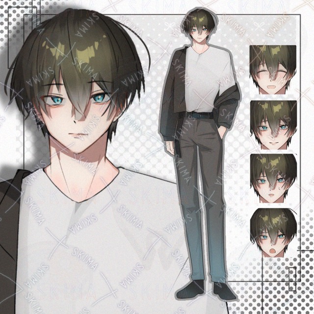 【立ち絵】男性 黒髪