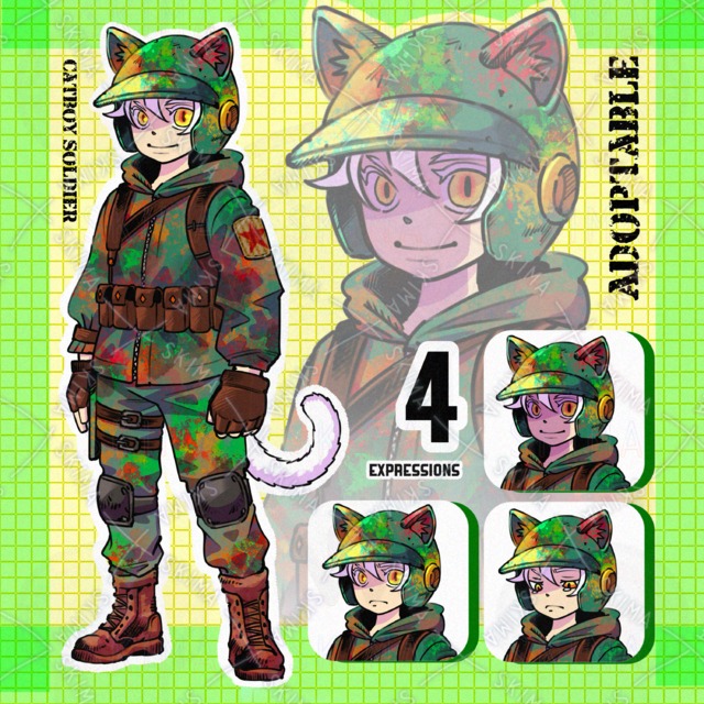 猫耳少年兵　立ち絵の商品画像