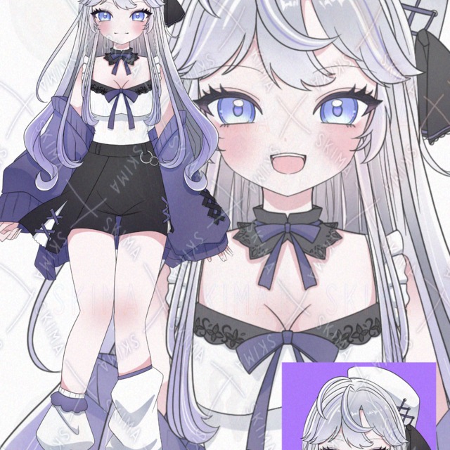 セール中 2万&rarr;15000円 著作権買い切り紫髪の女の子