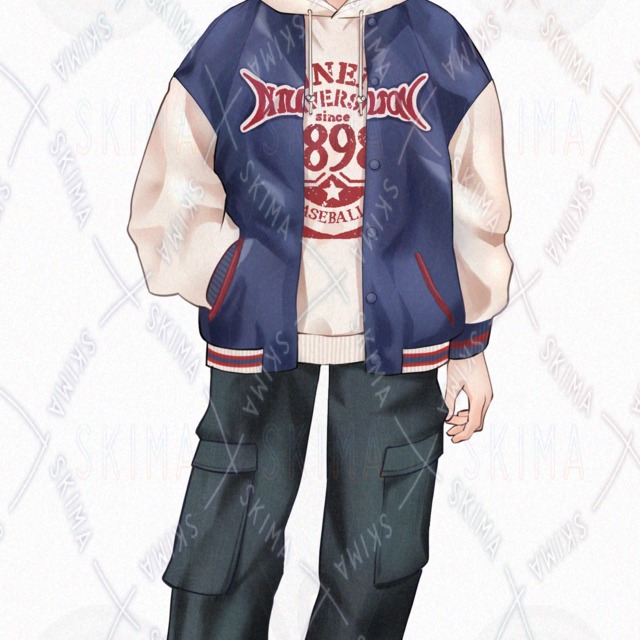 Image 10 of [Adopt-03] Red-haired Boy in Varsity Jacket