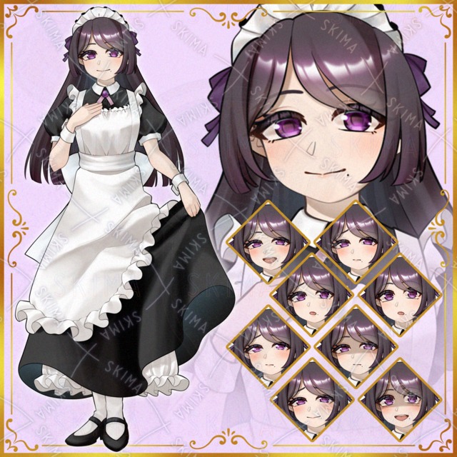 【表情10種】メイドのお姉さん立ち絵