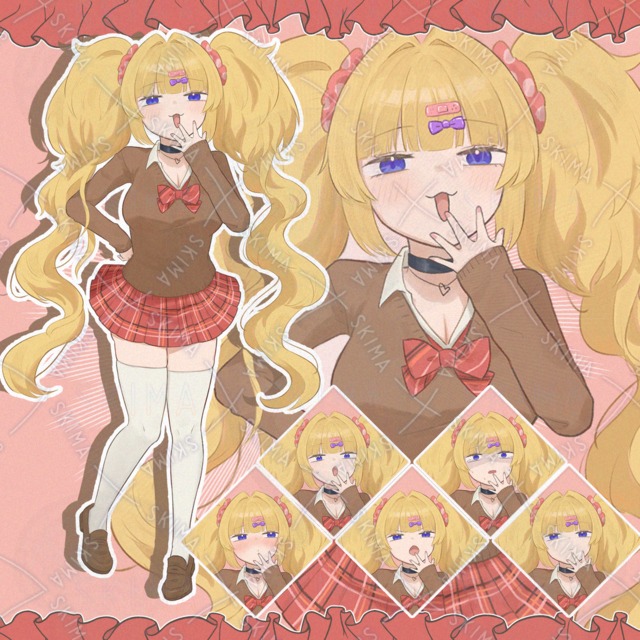 ツインテメスガキギャルJK【表情6種】