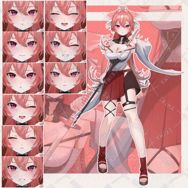 ピンクケモミミ　女の子