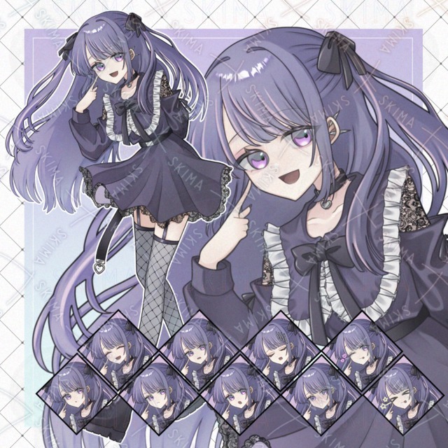【表情差分10種】地雷系の女の子