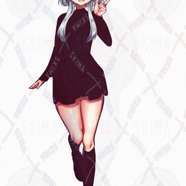 Image 8 of [IRIAM Compatible] Adopt46_Silver-Haired Girl [2 Costumes]
