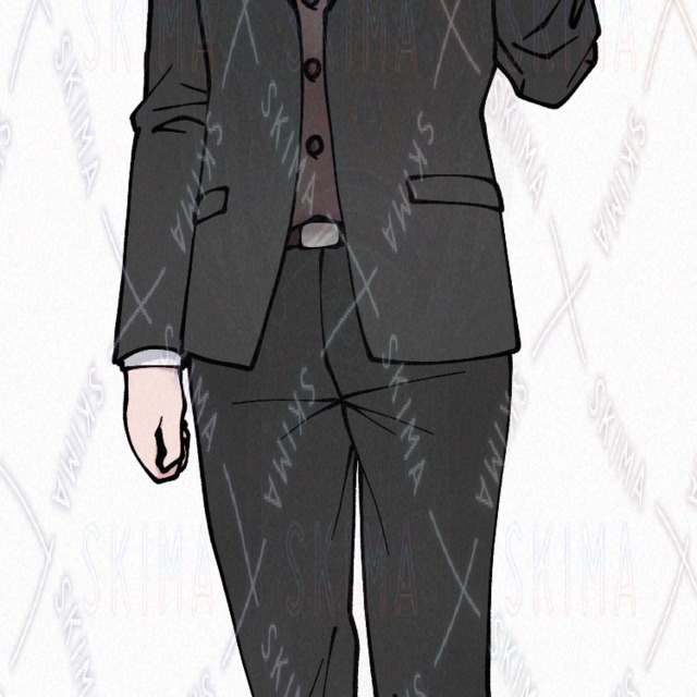 【表情6種】太眉スーツ男子の商品画像2枚目
