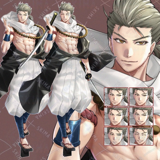 Image of 6 Facial Expressions & Sword Variant – Monk-Soldier Style (Limited-Time Price)