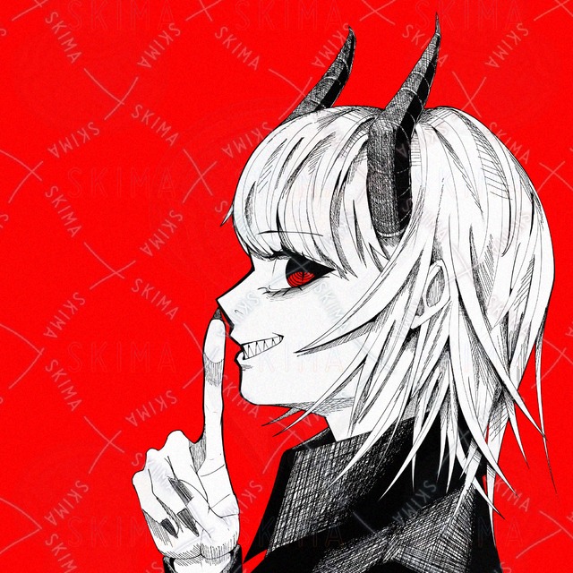悪魔女子(漫画風)